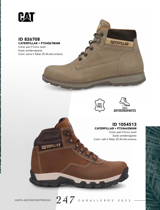 Catálogo  price shoes Caterpillar calzado arena  - Price Shoes Caballeros 2023-2024
