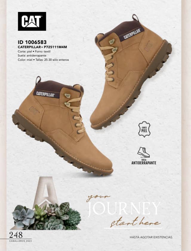 Catálogo  price shoes Caterpillar calzado miel  - Price Shoes Caballeros 2023-2024