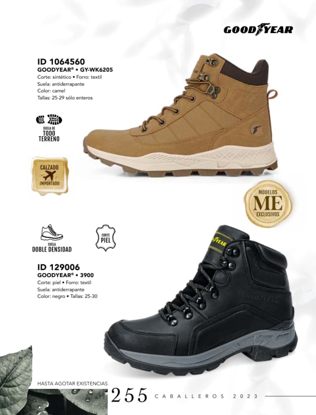 Catálogo  price shoes Goodyear calzado camel  - Price Shoes Caballeros 2023-2024