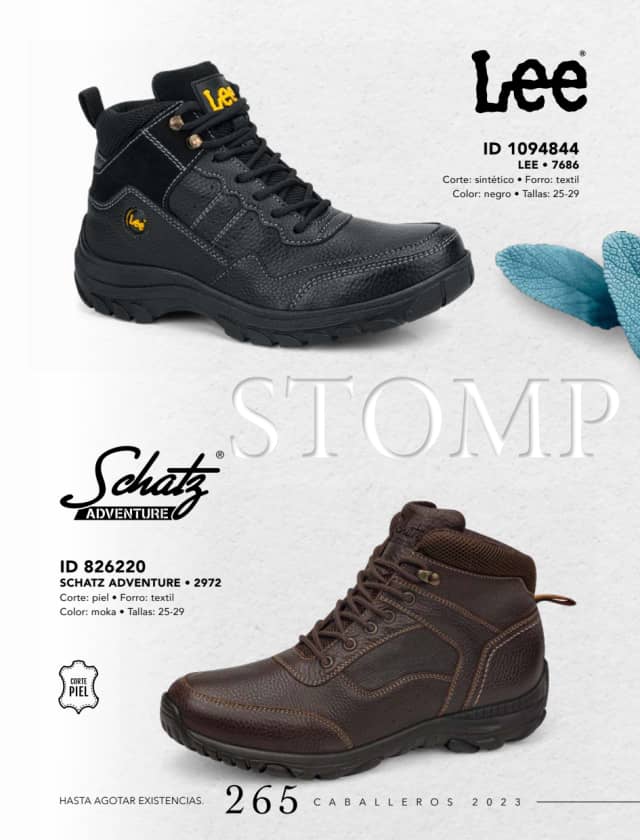 Catálogo  price shoes Lee calzado moka  - Price Shoes Caballeros 2023-2024