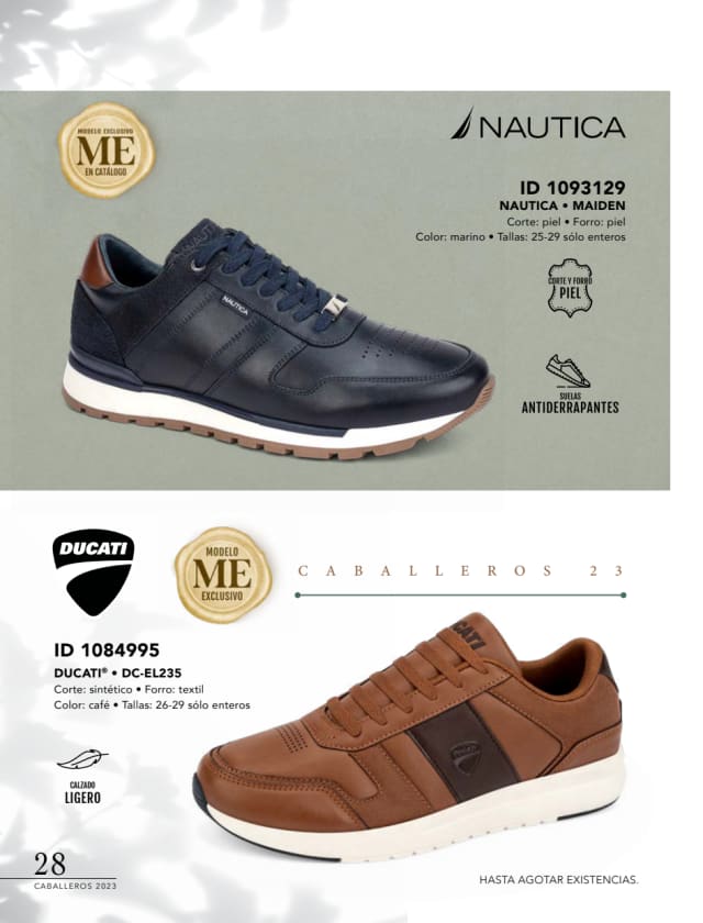 Catálogo  price shoes Nautica calzado café  - Price Shoes Caballeros 2023-2024