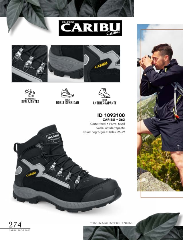 Catálogo  price shoes Caribu calzado negro gris.  - Price Shoes Caballeros 2023-2024