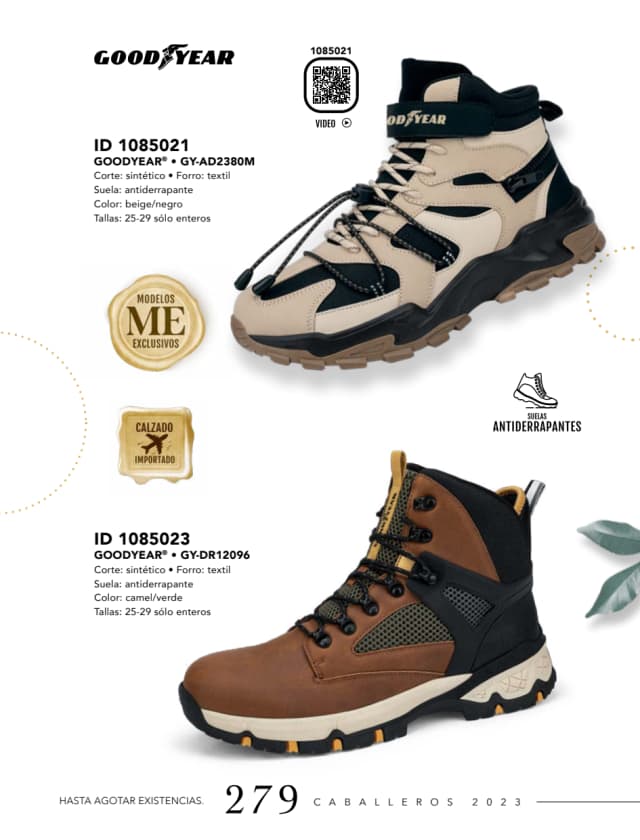 Catálogo  price shoes Goodyear calzado beige negro  - Price Shoes Caballeros 2023-2024