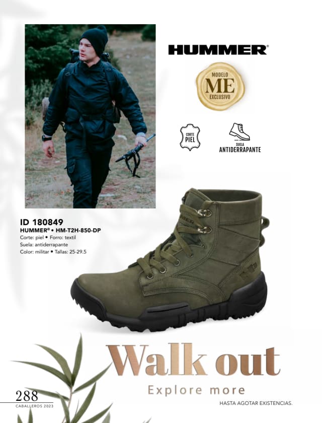 Catálogo  price shoes Hummer calzado militar  - Price Shoes Caballeros 2023-2024