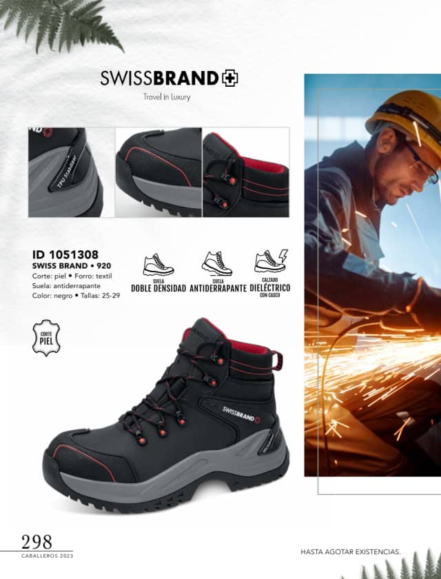 Catálogo  price shoes Swiss Brand calzado negro  - Price Shoes Caballeros 2023-2024