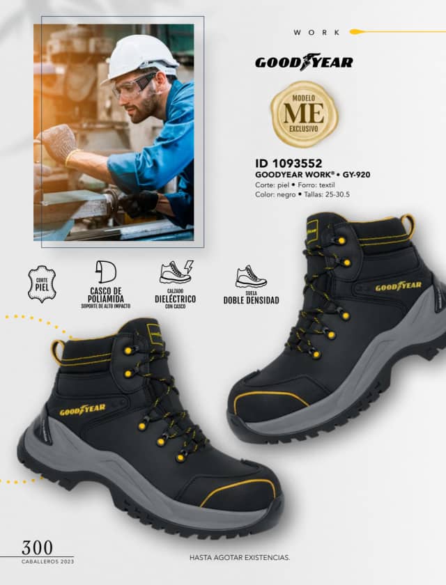 Catálogo  price shoes Goodyear calzado negro  - Price Shoes Caballeros 2023-2024