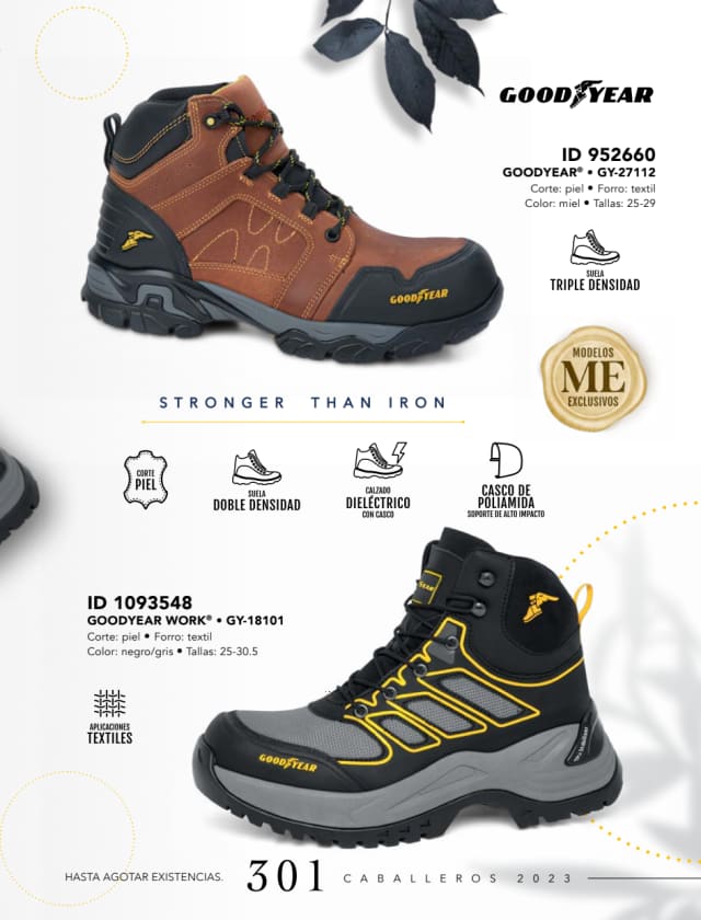 Catálogo  price shoes Goodyear calzado negro gris.  - Price Shoes Caballeros 2023-2024