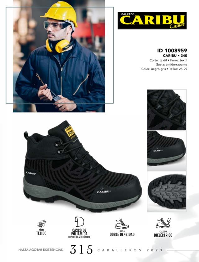 Catálogo  price shoes Caribu calzado negro gris.  - Price Shoes Caballeros 2023-2024