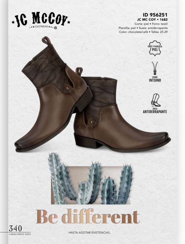 Catálogo  price shoes JC Mc Coy calzado chocolate café  - Price Shoes Caballeros 2023-2024
