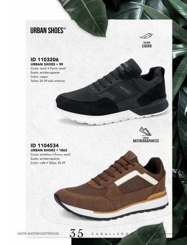 Catálogo  price shoes Urban Shoes calzado negro  - Price Shoes Caballeros 2023-2024