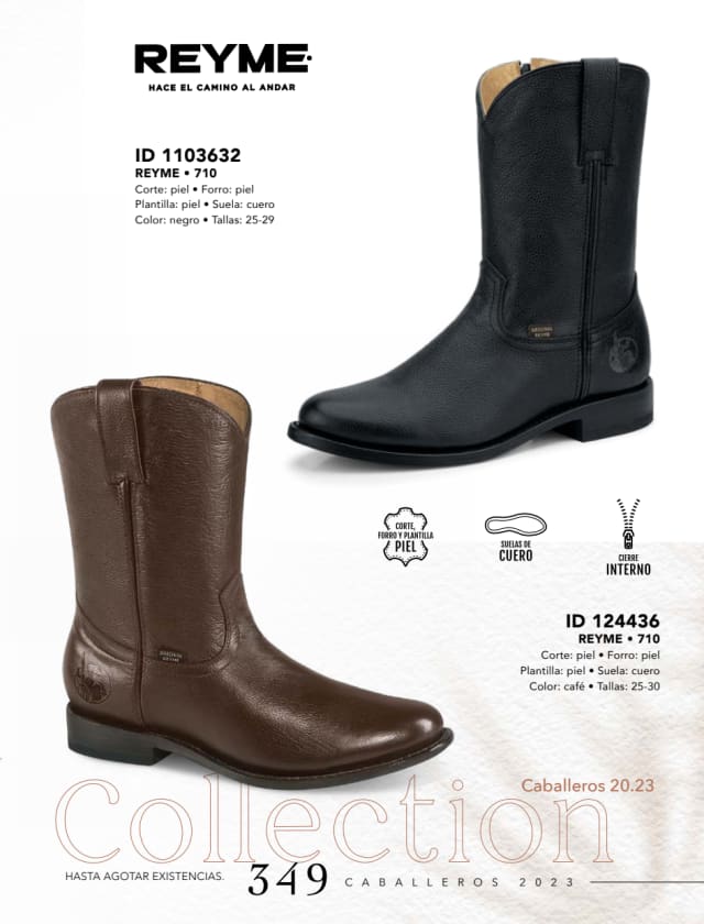 Catálogo  price shoes Reyme calzado negro  - Price Shoes Caballeros 2023-2024