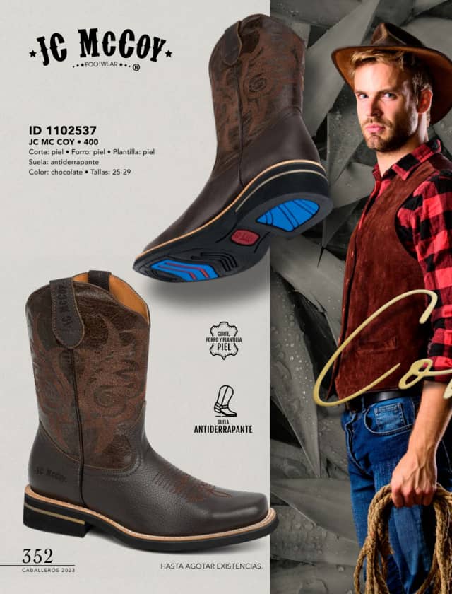 Catálogo  price shoes JC Mc Coy calzado chocolate  - Price Shoes Caballeros 2023-2024