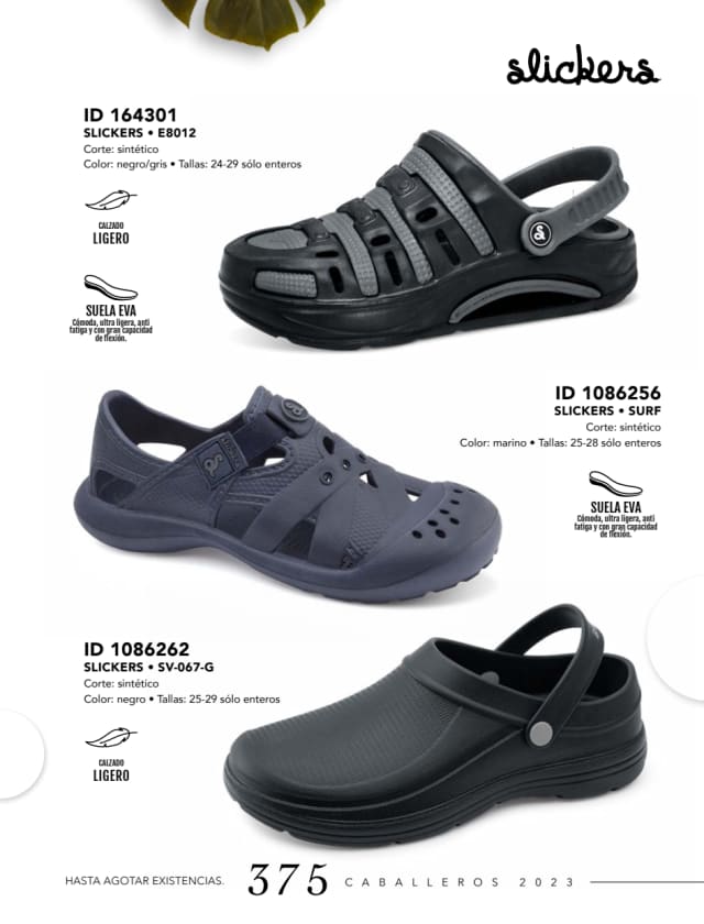 Catálogo  price shoes Slickers calzado negro gris.  - Price Shoes Caballeros 2023-2024