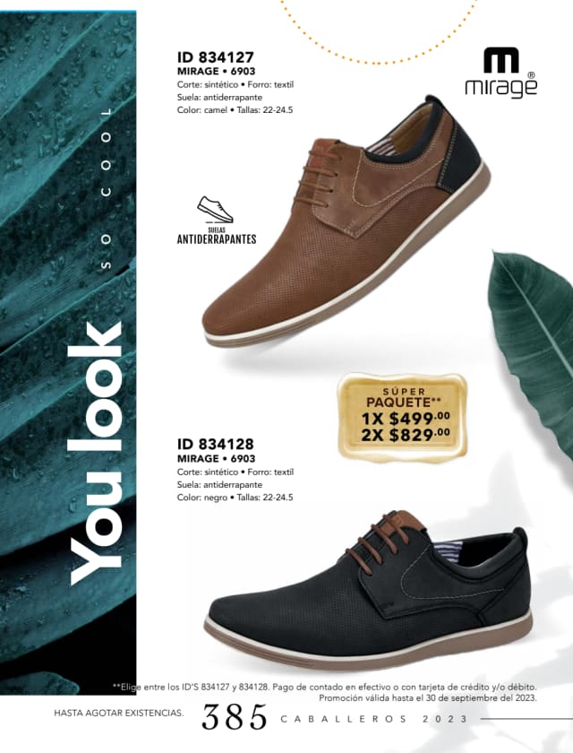 Catálogo  price shoes Mirage calzado camel  - Price Shoes Caballeros 2023-2024