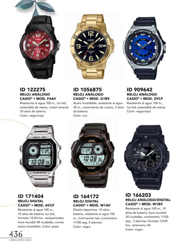 Catálogo  price shoes Casio moda negro rojo  - Price Shoes Caballeros 2023-2024