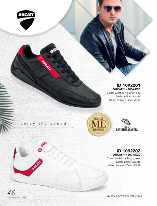 Catálogo  price shoes Ducati calzado negro  - Price Shoes Caballeros 2023-2024
