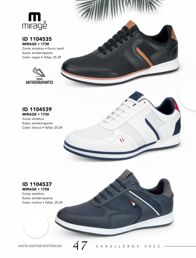 Catálogo  price shoes Mirage calzado negro  - Price Shoes Caballeros 2023-2024