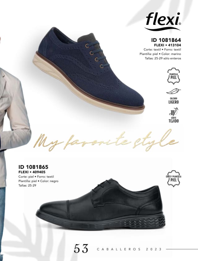 Catálogo  price shoes Flexi calzado negro  - Price Shoes Caballeros 2023-2024