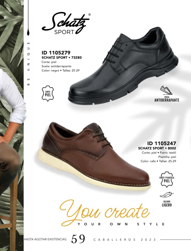 Catálogo  price shoes Schatz Sport calzado negro.  - Price Shoes Caballeros 2023-2024