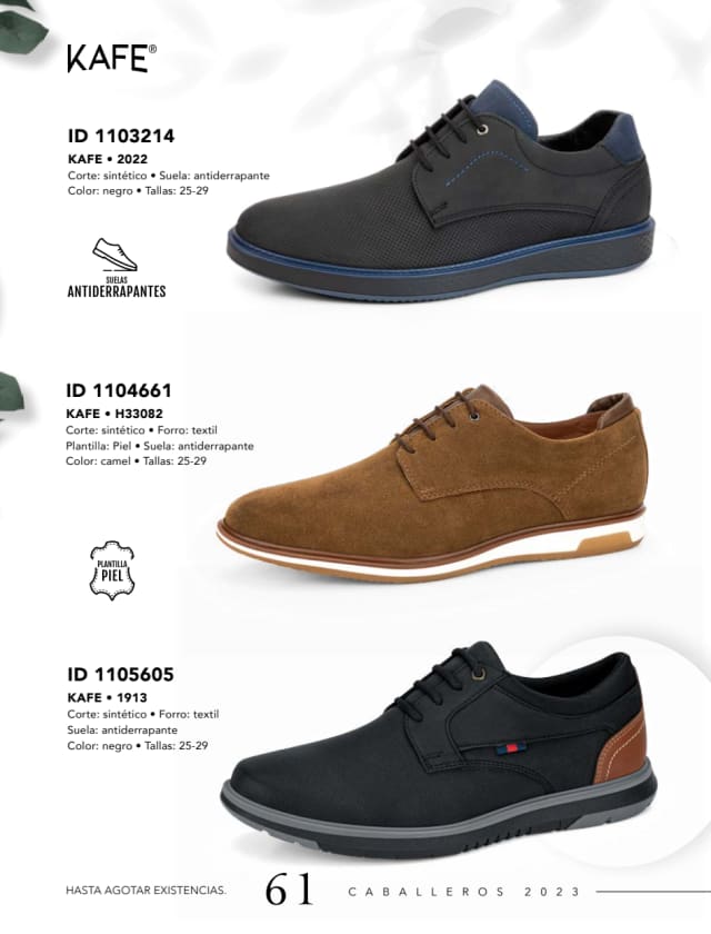 Catálogo  price shoes Kafe calzado negro  - Price Shoes Caballeros 2023-2024