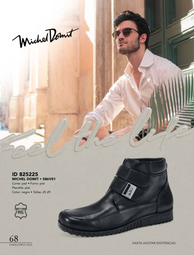 Catálogo  price shoes Michel Domit calzado negro  - Price Shoes Caballeros 2023-2024