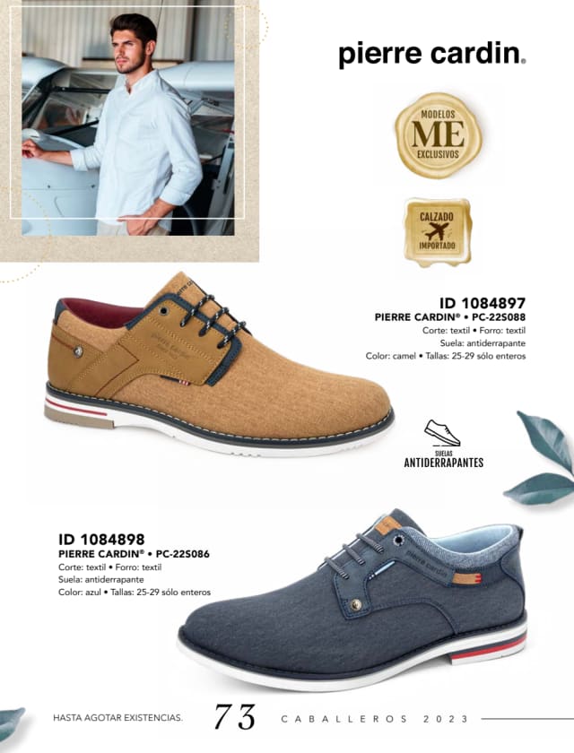 Catálogo  price shoes Pierre Cardin calzado azul  - Price Shoes Caballeros 2023-2024