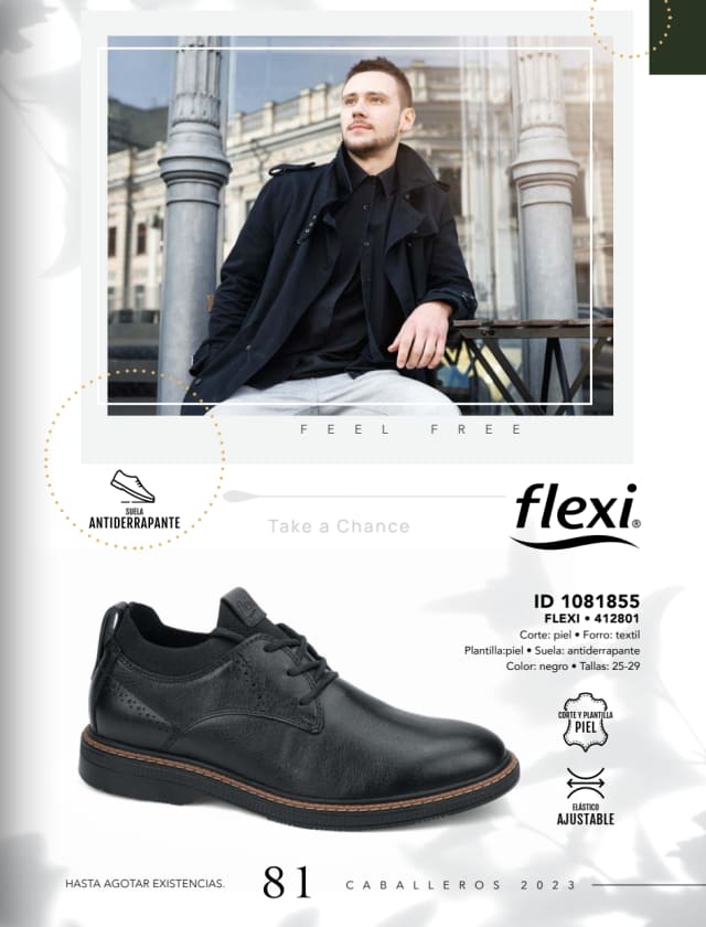 Catálogo  price shoes Flexi calzado negro  - Price Shoes Caballeros 2023-2024