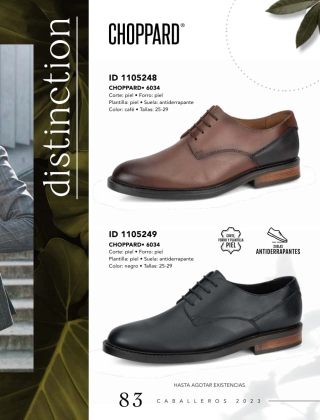 Catálogo  price shoes Choppard calzado café.  - Price Shoes Caballeros 2023-2024