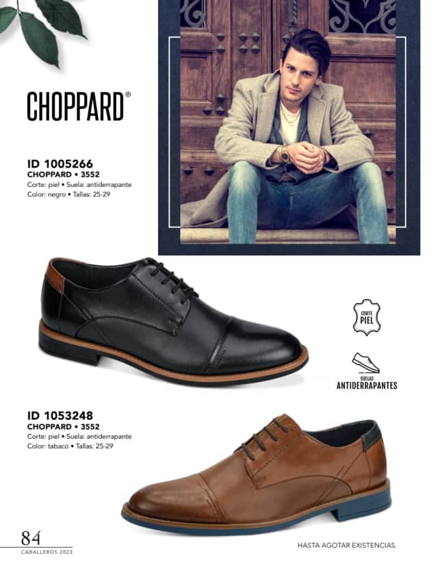 Catálogo  price shoes Choppard calzado negro  - Price Shoes Caballeros 2023-2024