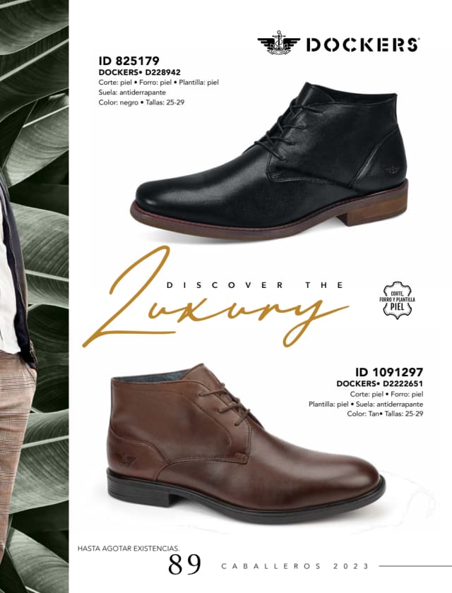 Catálogo  price shoes Dockers calzado negro  - Price Shoes Caballeros 2023-2024