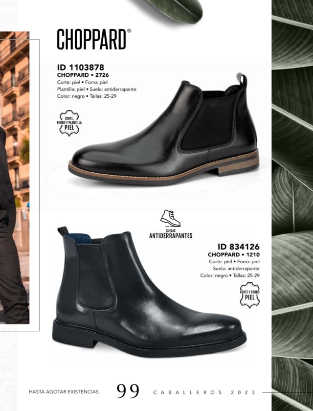 Catálogo  price shoes Choppard calzado negro.  - Price Shoes Caballeros 2023-2024